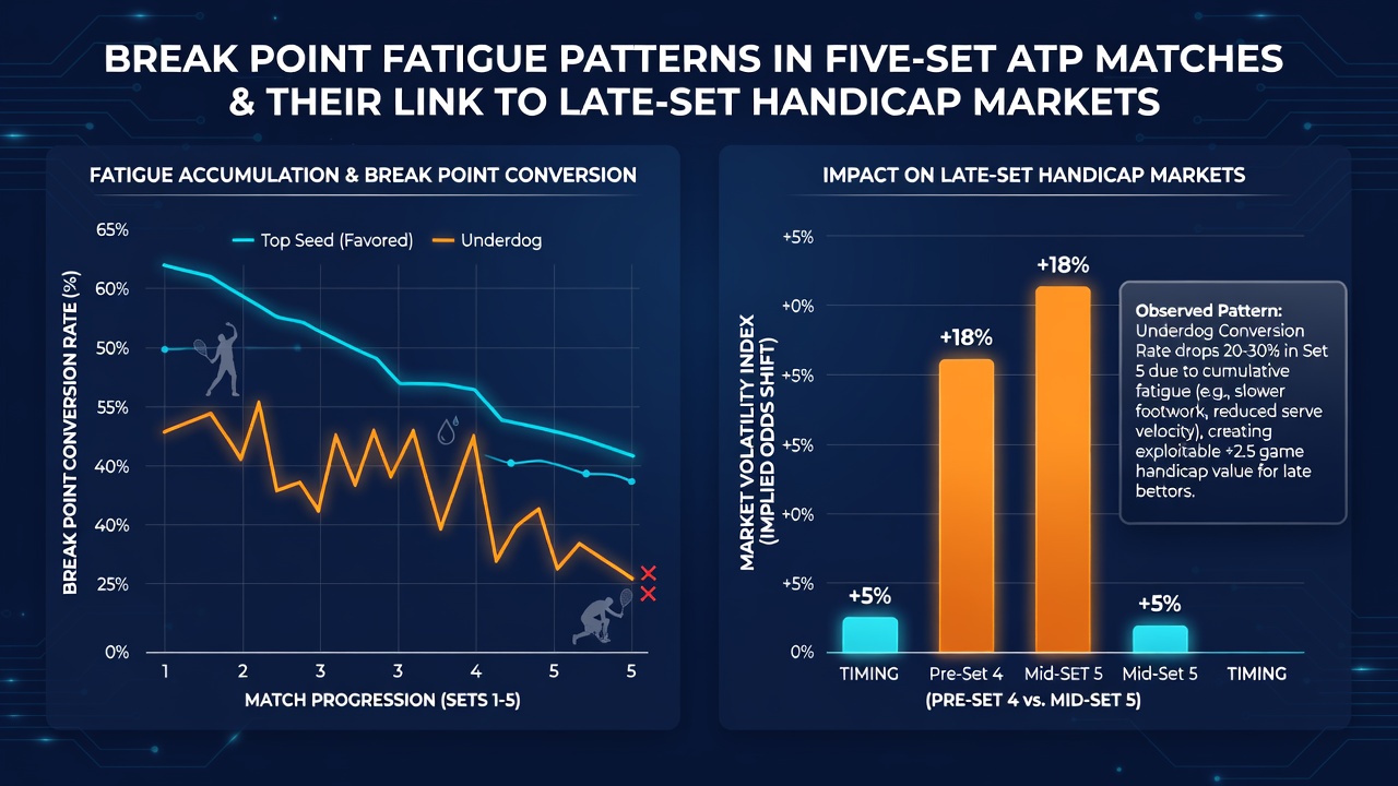 Datenvisualisierung zu Breakpoint-Mustern und Handicap-Entwicklungen in ATP-Matches