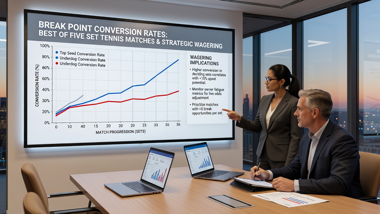 Statistische Grafik zu Breakpoint-Konversionsraten in Grand-Slam-Matches
