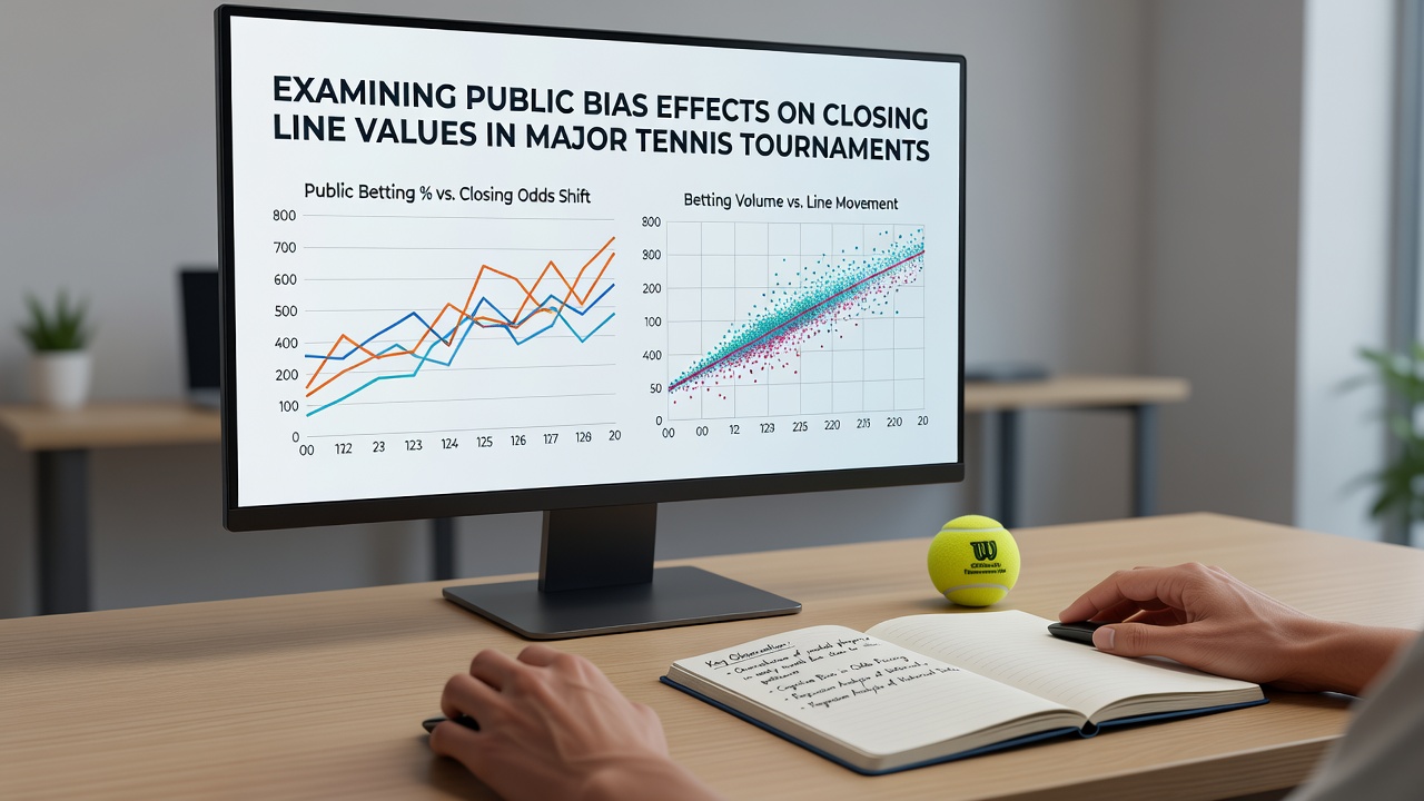 Detaillierte Grafik zu Closing-Line-Verschiebungen durch öffentliche Einsätze bei Grand-Slam-Turnieren