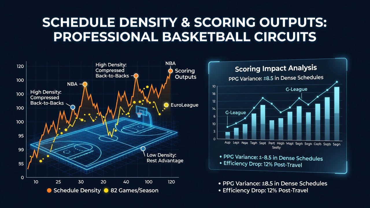 Dichte Spielpläne beeinflussen Scoring-Muster in Basketball-Ligen weltweit