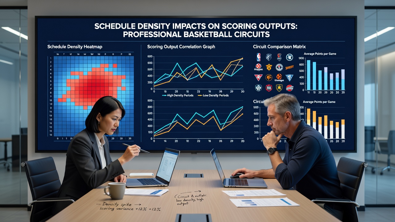 Datenvisualisierung zu Scoring-Trends bei verdichteten Spielplänen