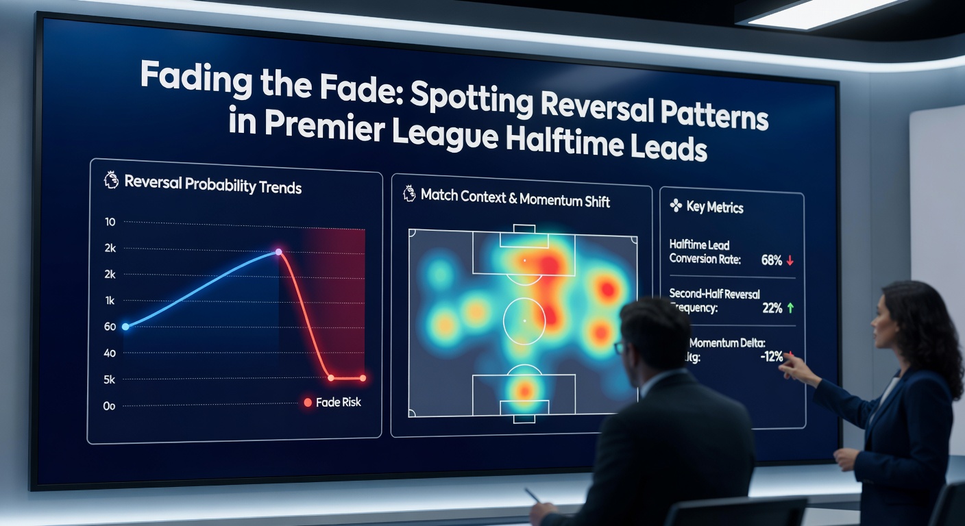 Detaillierte Heatmap der Premier League mit Markierungen von Umkehrspielen, zeigt Torzeiten und Team-Performance in der zweiten Halbzeit