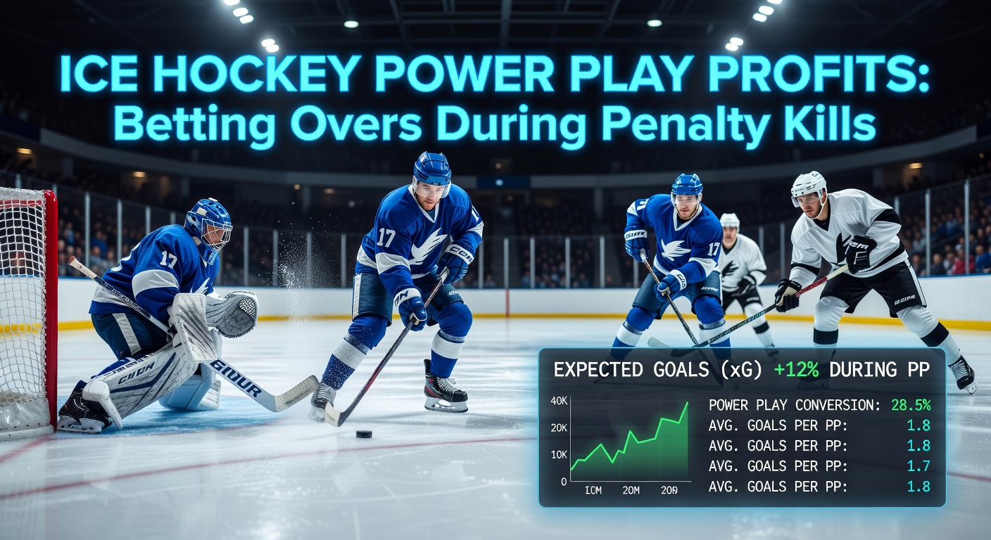 Detaillierte Grafik mit Powerplay-Statistiken, Over-Hits und Torverteilung während Penalty Kills in der NHL