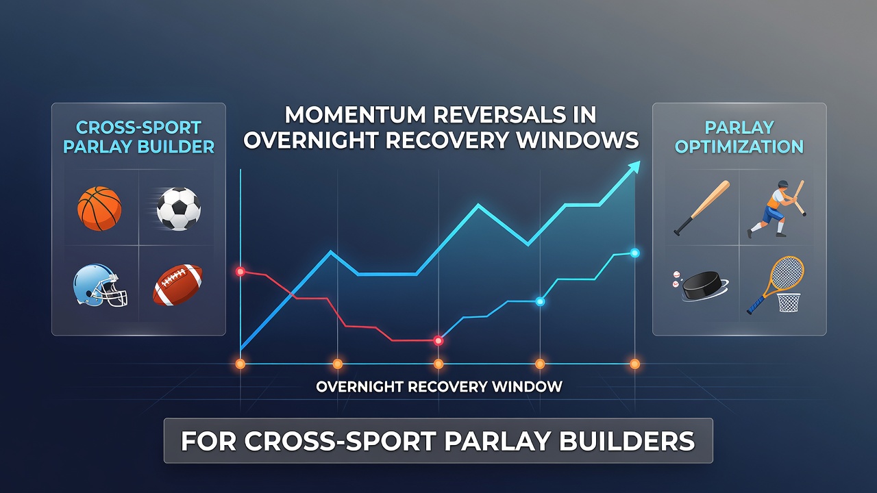 Datenvisualisierung zu Momentum-Umkehrungen nach Übernachtungsphasen in verschiedenen Sportarten