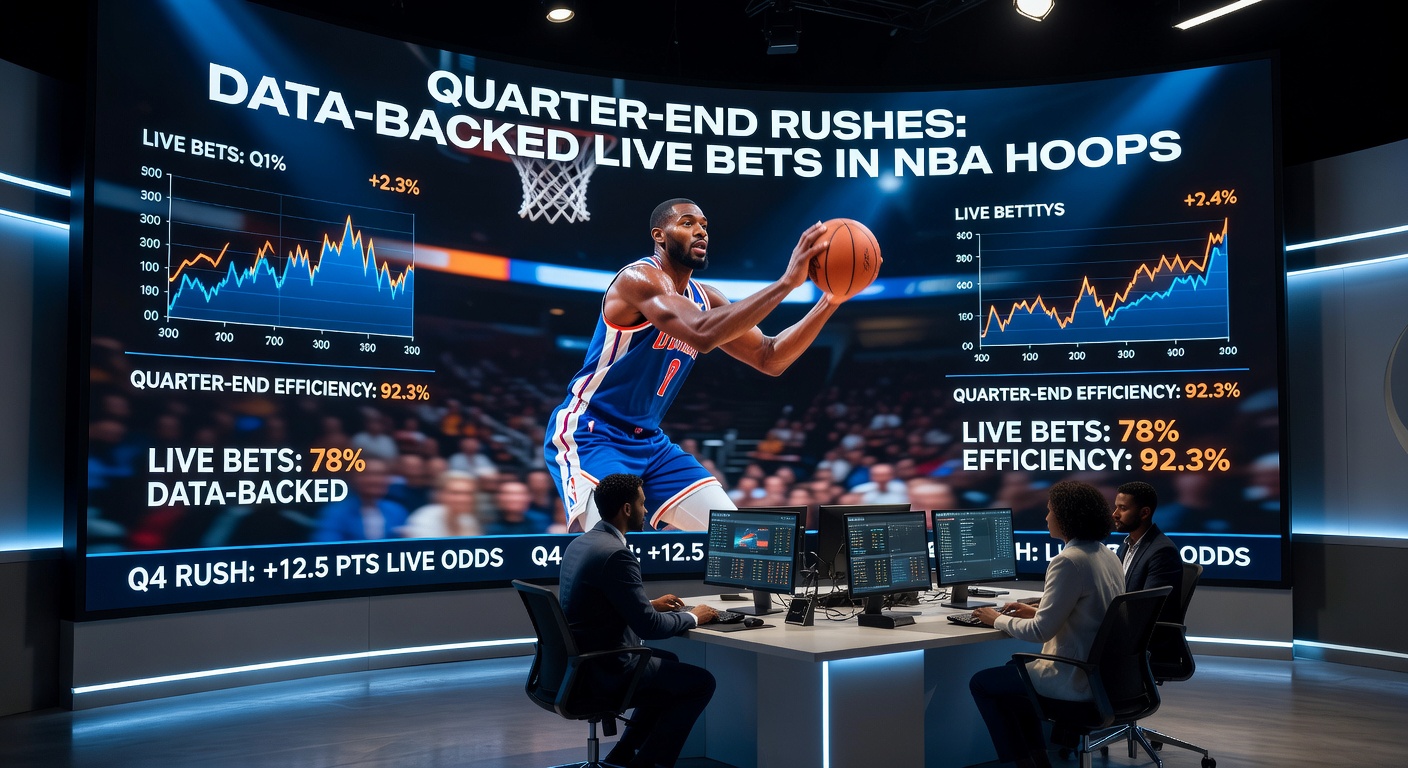 NBA-Spieler im hektischen Abschluss eines Viertels, mit Ball in der Luft und Zuschauern im Hintergrund