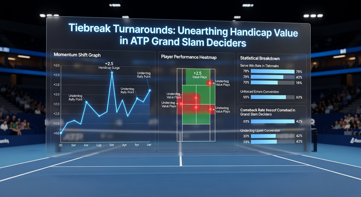 Grafik mit Statistiken zu Tiebreak-Comebacks in Grand-Slam-Finalsätzen, zeigt Balkendiagramme und Prozentzahlen